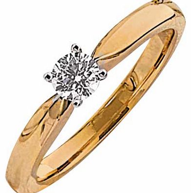 18ct 25pt Solitaire Ring - Size Q