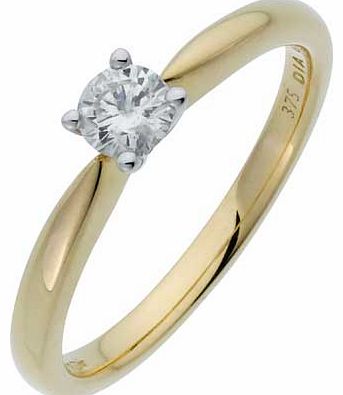 18ct 25pt Solitaire Ring - Size W