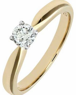 18ct Gold 33pt Solitaire Ring -