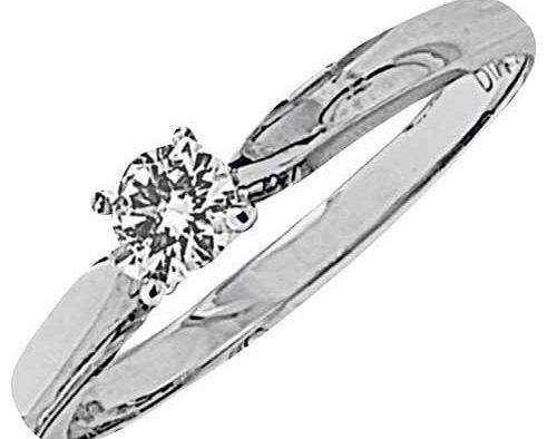18ct White Gold 25pt Solitaire Ring