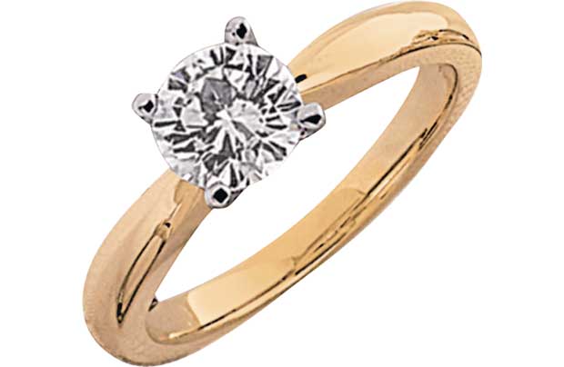 Made For You 9ct Gold 33pt Diamond Solitaire