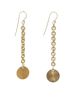 Small Disc Drop Earrings
