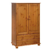 2 Door 2 Drawer Wardrobe- Antique Pine