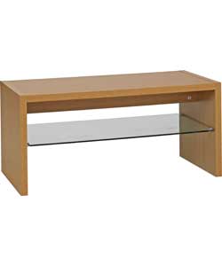 Madison Coffee Table - Oak Effect and Clear Glass