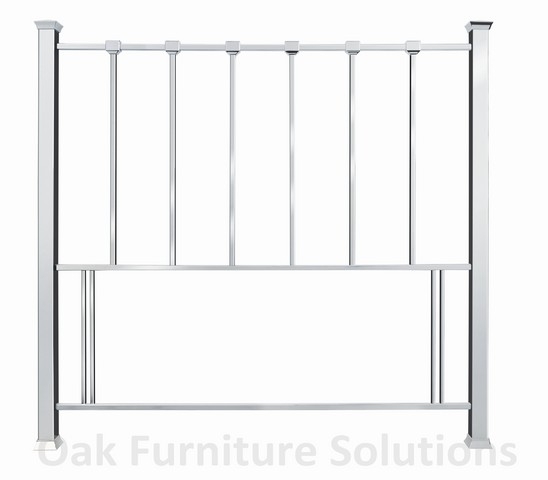 Shiny Nickel Headboard - 135cm - Double