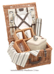madison Tea Lovers Picnic Basket-Madison 4 tea