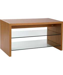 Madison TV Unit - Oak Effect and Clear Glass
