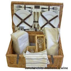 madison Wine Lovers Picnic Basket-2 Person