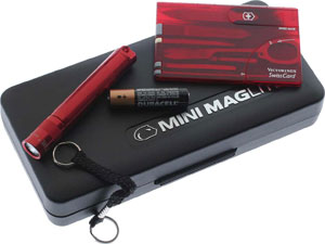 Mag-Lite Solitaire and Swiss Card Set - Jelly Red - CLEARANCE