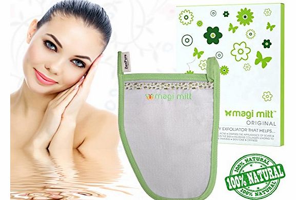 Body Exfoliator - Best Exfoliating Mitten & Dead Skin Remover - Microdermabrasion Tool For Skin Firming - Wrinkle Repair - Scar Removal - Cellulite Massager - Blackhead Remover - Dry Ski