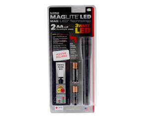 maglite Torch AA x2 - Black -3Watt LED with Holster - Ref. SP2201HF