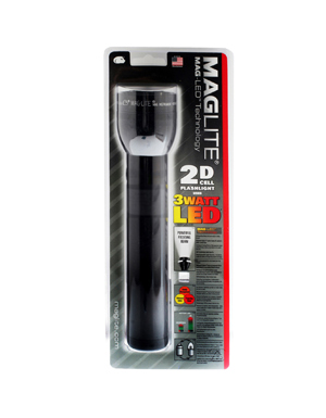 maglite Torch D Cell x2 - Black - 3Watt LED - Ref. ST2D016U