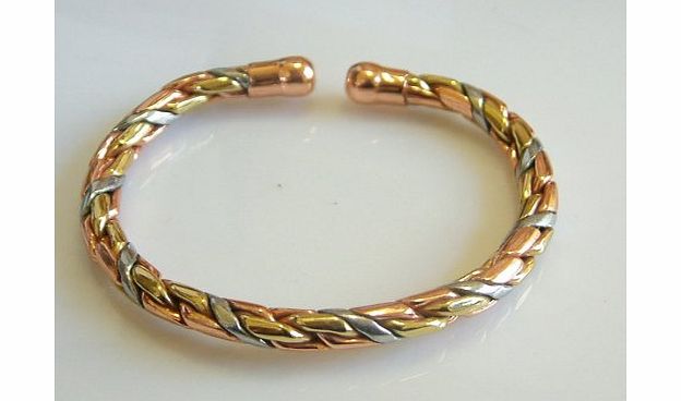 Copper Brass Aluminium Twist Bracelet 36M - Delicately Hand-Crafted and Superbly Finished - in the UK! - With FREE gift!