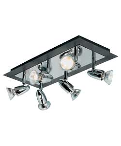 Magnum Slate Effect 6 Light Ceiling Plate