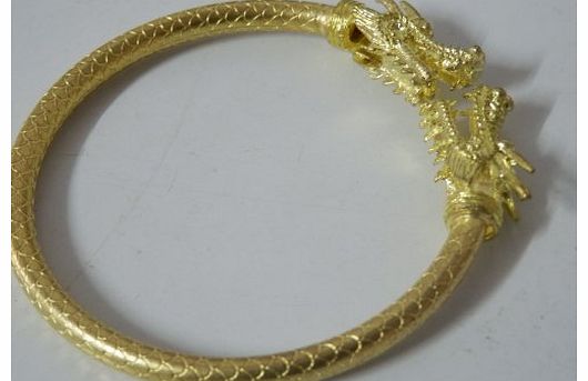 Thai Talisman Metal Gold Plate Bracelet Bangle Dragon