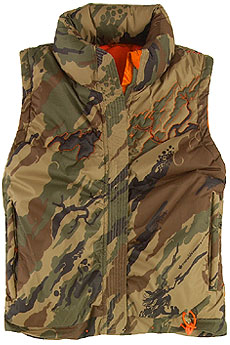 Camouflage puffa gilet