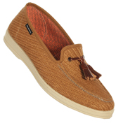 Maians Amador Pecan and White Tassle Slip On Shoes