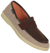 Maians Eugenio Brown and Beige Soft Loafer Shoes