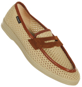Maians Eugenio Rejilla Beige Woven Loafer Shoes