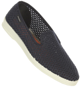 Maians Sulpicio Rejilla Navy Woven Loafers