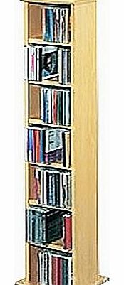Maine Media CD and DVD Storage Tower - Beech Effect