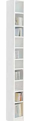Tall DVD and CD Media Storage Tower - White