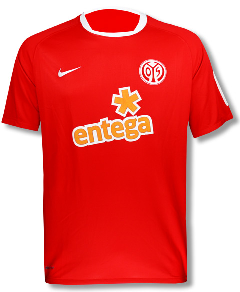 Mainz 05 Nike 2010-11 FC Mainz Nike Home Football Shirt