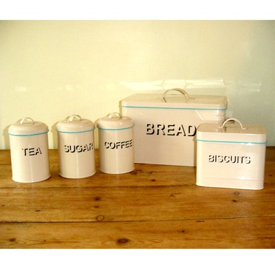 Maison Blue Bread Bin Set Cream