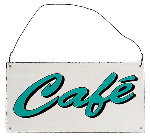 Maison Blue CAFE sign