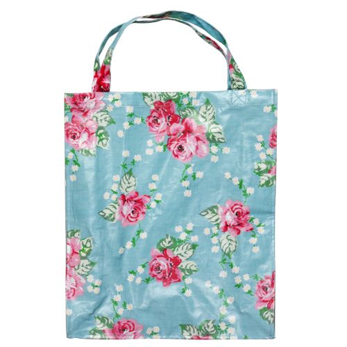 Maison Blue English Rose Design Shopping Bag