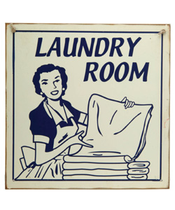 Maison Blue LAUNDRY ROOM - Retro Wall Sign