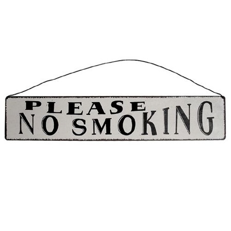Maison Blue NO SMOKING antique style sign