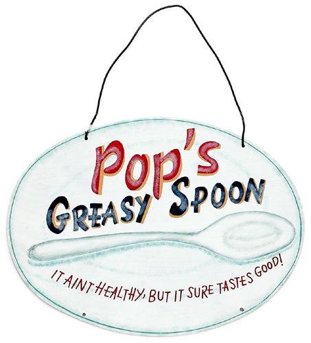 Pops GREASY SPOON Retro Sign