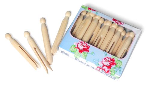 Maison Blue Wooden Dolly Pegs