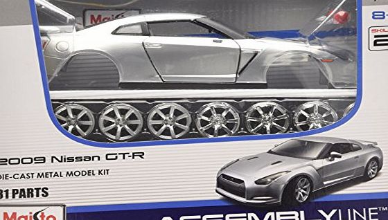 2009 Nissan Skyline GTR Silver Diecast Metal Car Model Kit
