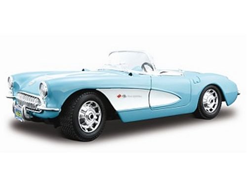 Maisto Diecast Model Chevrolet Corvette (1957) in Light Blue (1:18 scale)