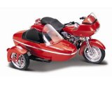 Diecast Model Harley Davidson Road Glide FLTR with Sidecar (1997) (1:18 scale) in Red