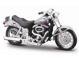 Harley Davidson FXS Low Rider (1977) in Metallic Grey (1:18 scale) Diecast Model Motorbike