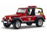 Maisto Jeep Wrangler Brush Fire Unit in Red (1:18 scale)