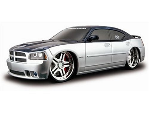 Maisto Radio Remote Controlled Dodge Charger SRT8 (Playerz) (1:24 scale) in Blue and Silver