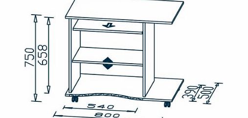 Maja 40245535 Computer Desk 80 x 75 x 50 cm White