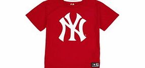 Majestic Athletic Boys 3-7yrs red Yankees T-shirt