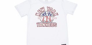 Majestic Athletic Boys 8-15yrs white print T-shirt