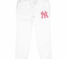 Majestic Athletic Girls 8-15yrs white tracksuit bottoms