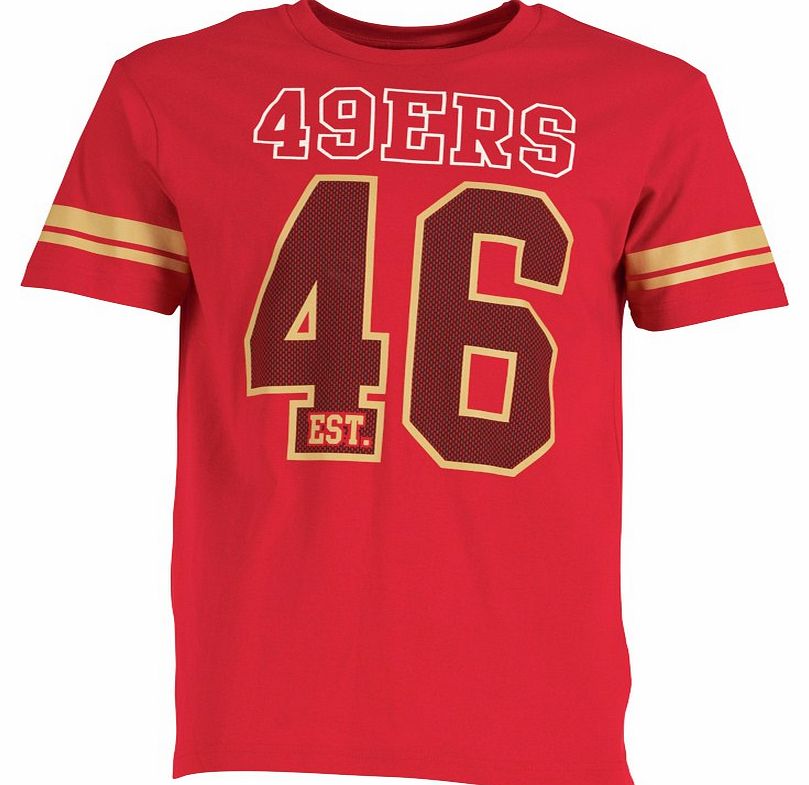 Majestic Athletic Mens 49ers Rokeby T-Shirt Red