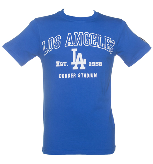 Majestic Athletic Mens Blue MLB Classic LA Dodgers T-Shirt