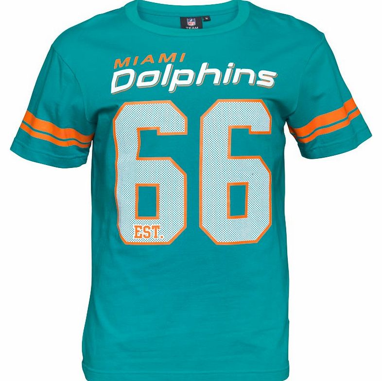 Majestic Athletic Mens Dolphins Rokeby T-Shirt