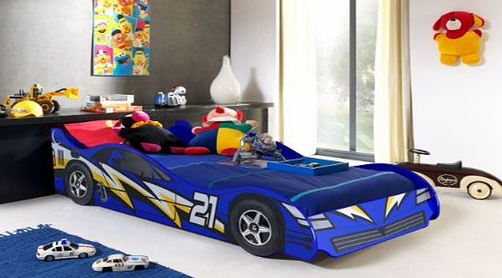 Majestic Furnishings No 21 Blue Childrens Car Beds Boys Racing Blue Kids Car Bed Frame