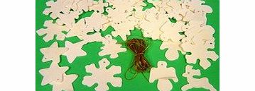 Major Brushes Christmas wooden decorations, pack 50