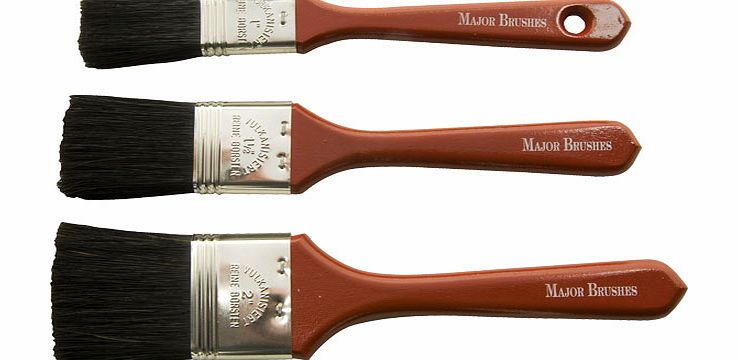 Major Brushes Decorators Varnish Brush Set of 3 326-3